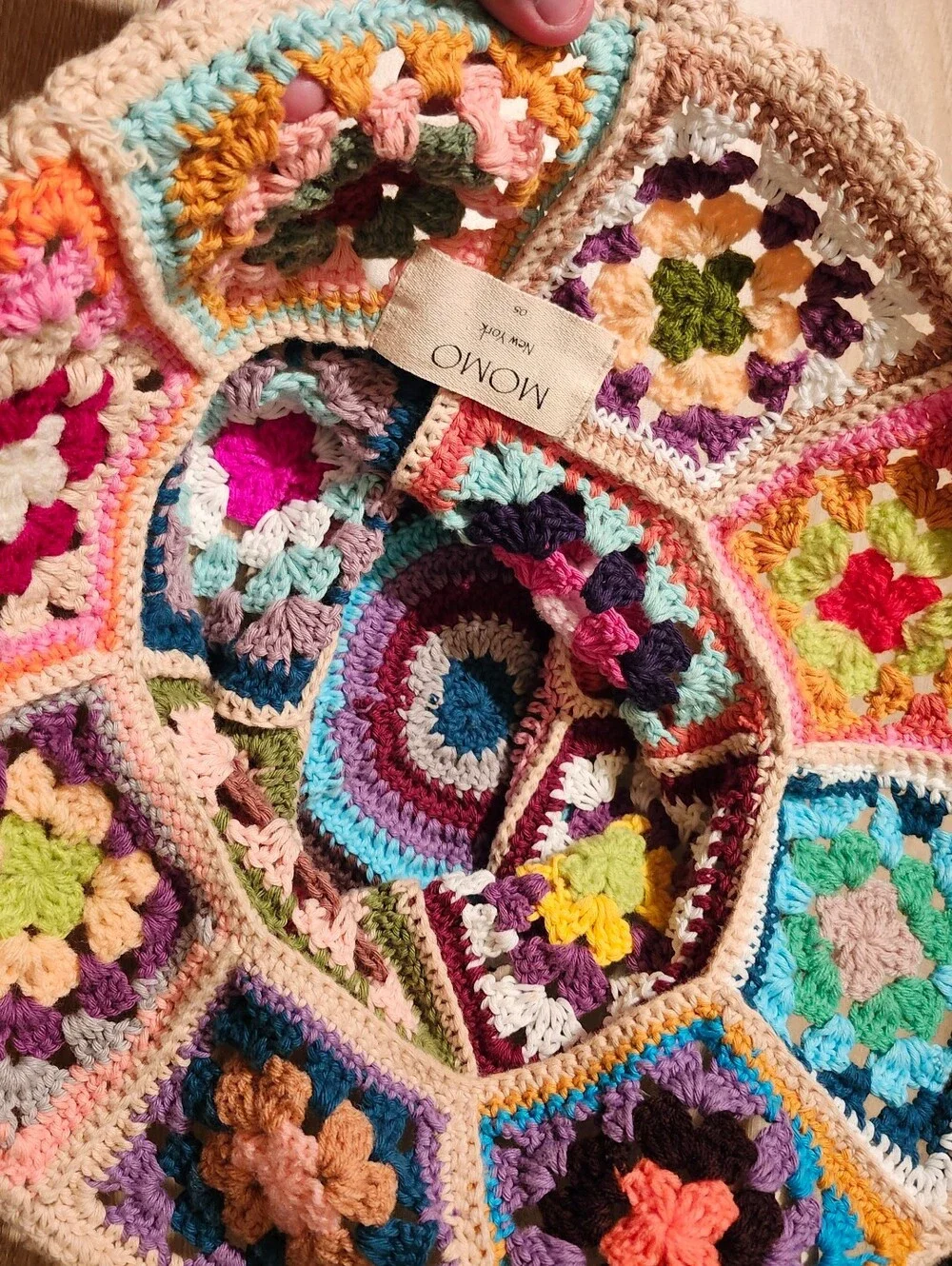 MOMO NEW YORK GRANNY HAND CROCHET SILVIE Size 05